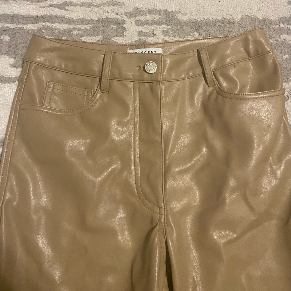 Got these at a random boutique- never worn. Tan cropped leather pants.